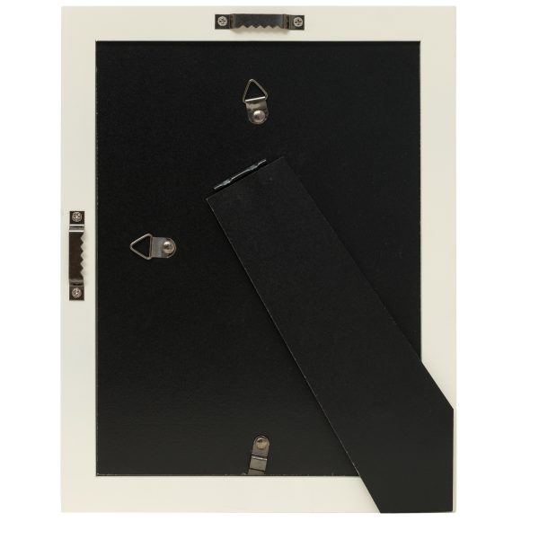 Back of photo frame with metal hangers