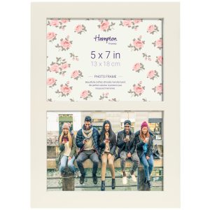 Cream 5x7 inch floral photo frame