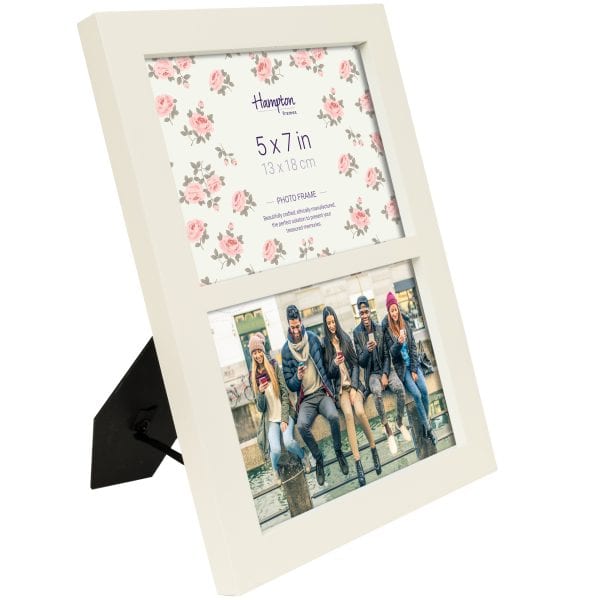 Cream 5x7 inch Hampton photo frame