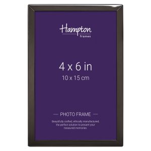 Hampton 4x6 inch dark wooden photo frame