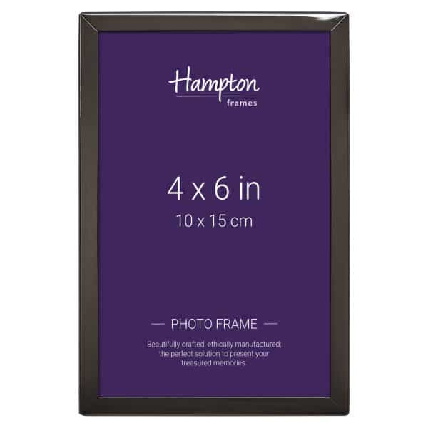 Hampton 4x6 inch dark wooden photo frame