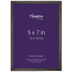 Black 5x7 inch Hampton photo frame