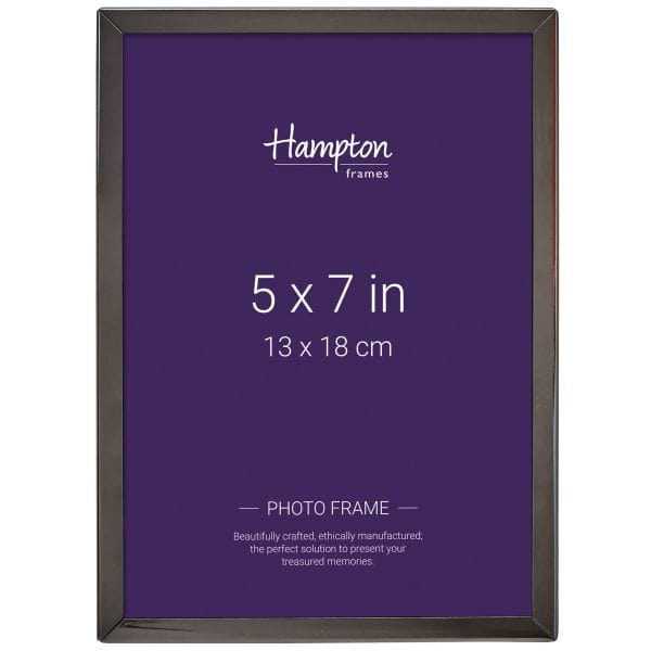 Black 5x7 inch Hampton photo frame