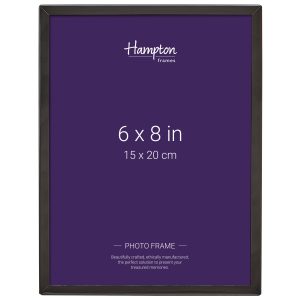 Black 6x8 inch Hampton photo frame