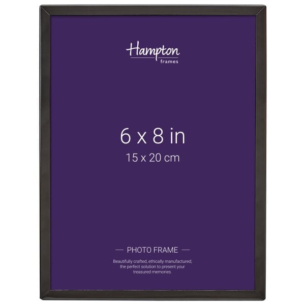 Black 6x8 inch Hampton photo frame