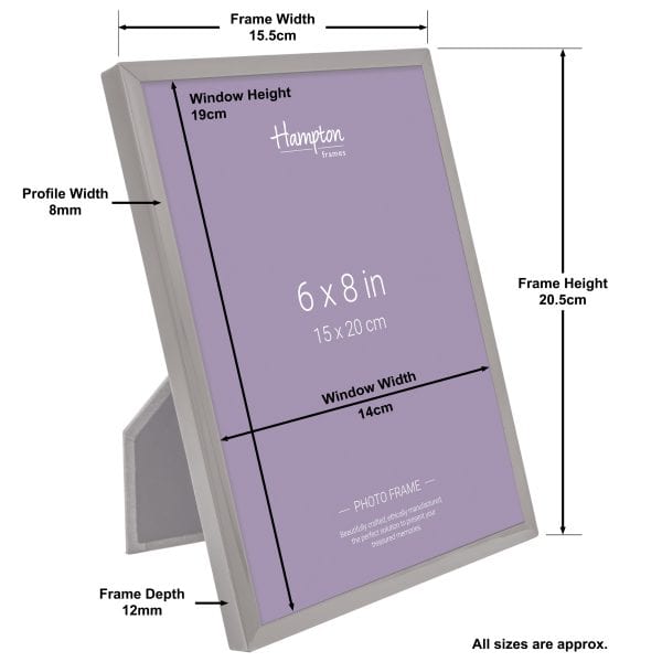 6x8 inch photo frame dimensions diagram