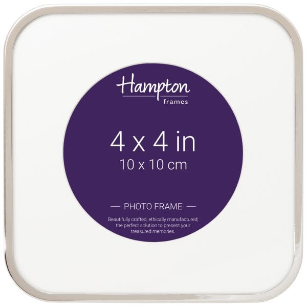 White 4x4 inch Hampton photo frame