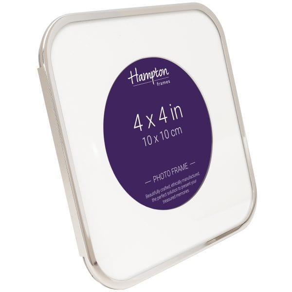 White 4x4 inch Hampton photo frame