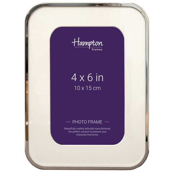 Hampton 4x6 inch silver photo frame