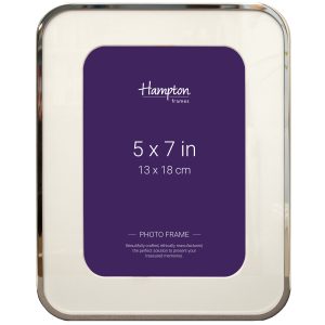 Silver 5x7 inch Hampton photo frame