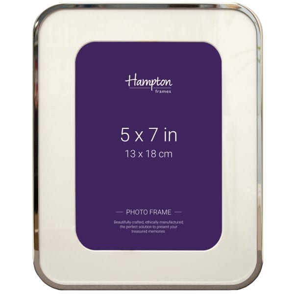 Silver 5x7 inch Hampton photo frame