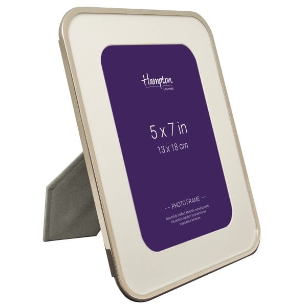 Cream 5x7 inch Hampton photo frame