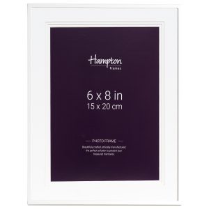 White Hampton 6x8 inch photo frame