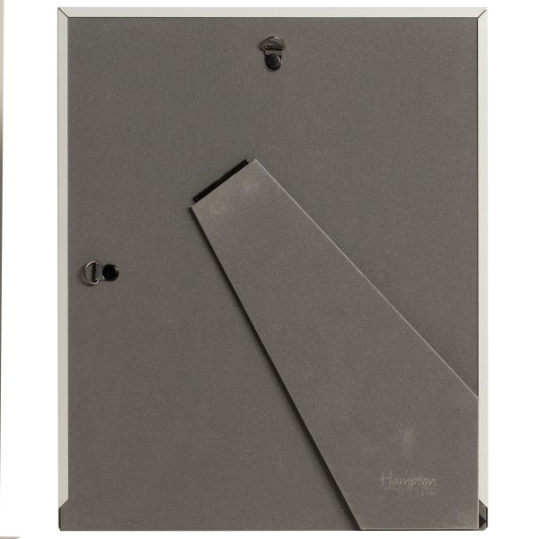 Back of photo frame with stand and hooks