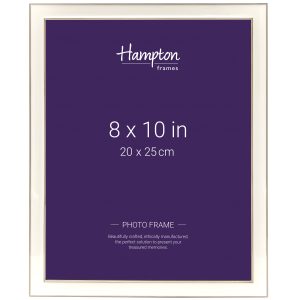Hampton 8x10 inch white photo frame