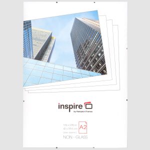 A2 non-glass frame insert with modern skyscraper photograph